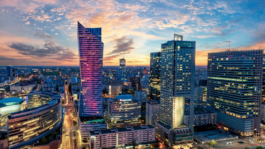 Warszawa skyskrapor Pussel online