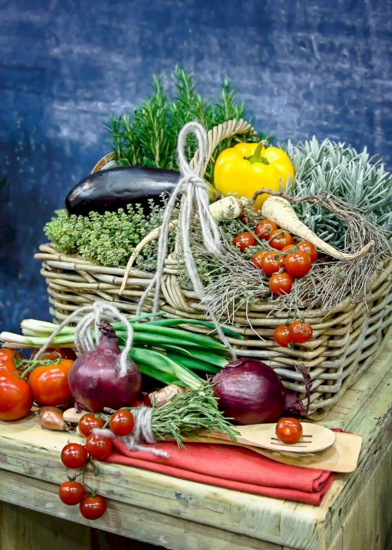 Alimentos saudáveis vegetais puzzle online