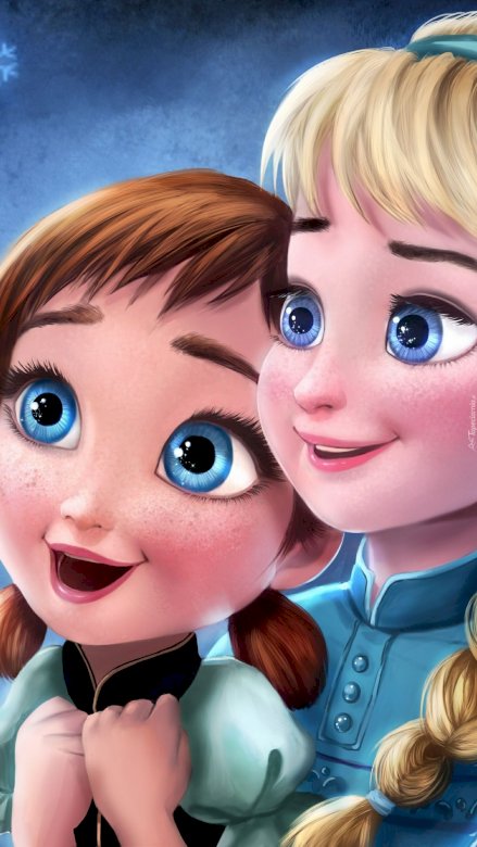 Elsa och Ania pussel på nätet