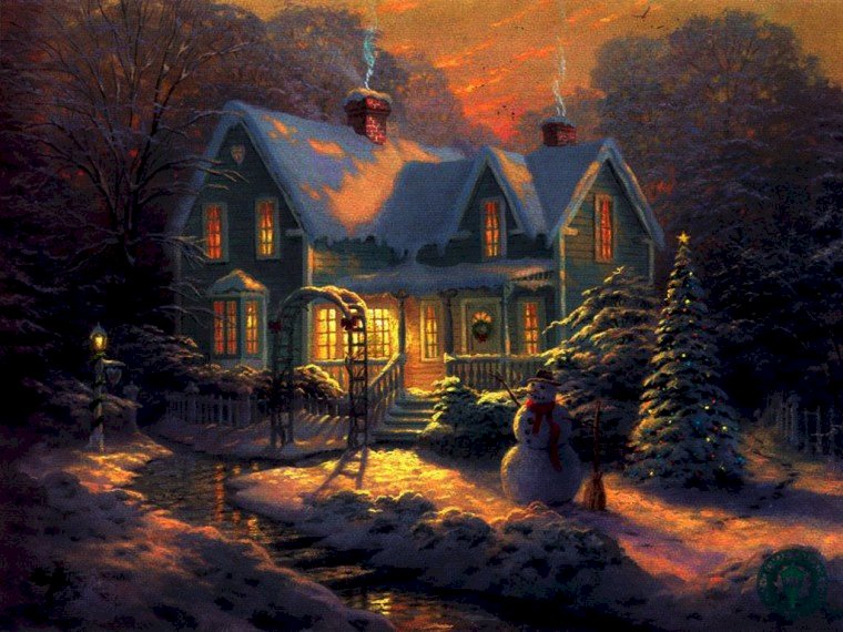 Χριστουγεννιάτικο σπίτι online παζλ