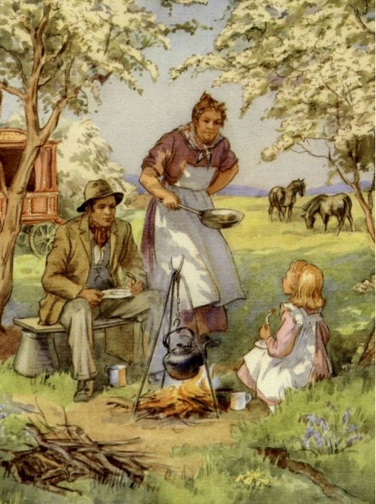 familjen hade en picknick v přírodě Pussel online