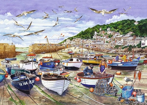 In a seaside town. jigsaw puzzle online