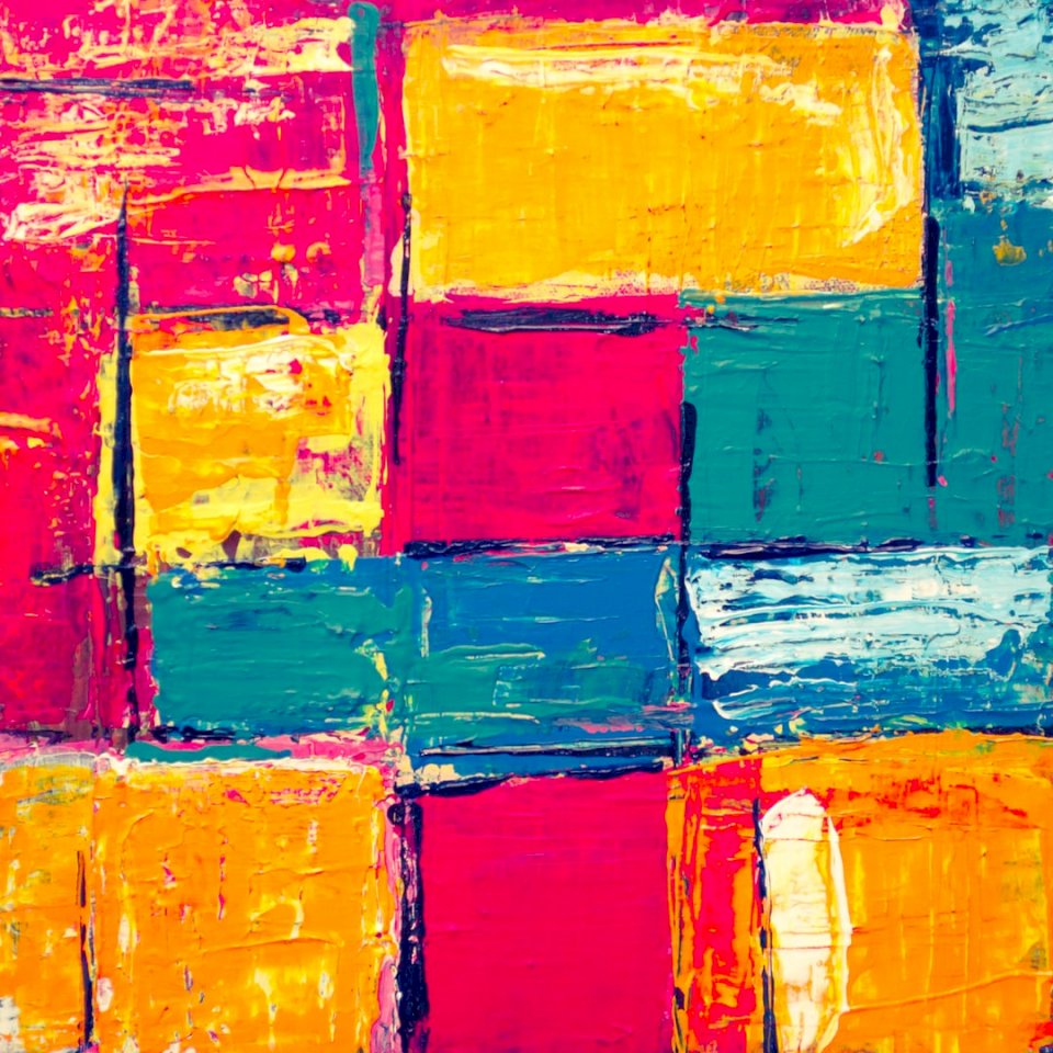 Pintura quadrada abstrata puzzle online