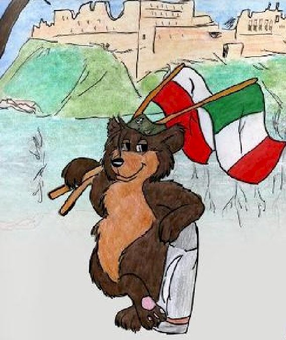 Urso de pelúcia Wojtek perto de Monte Cassino puzzle online