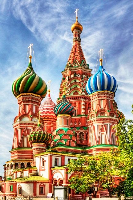 Biserica ortodoxă din Moscova. puzzle