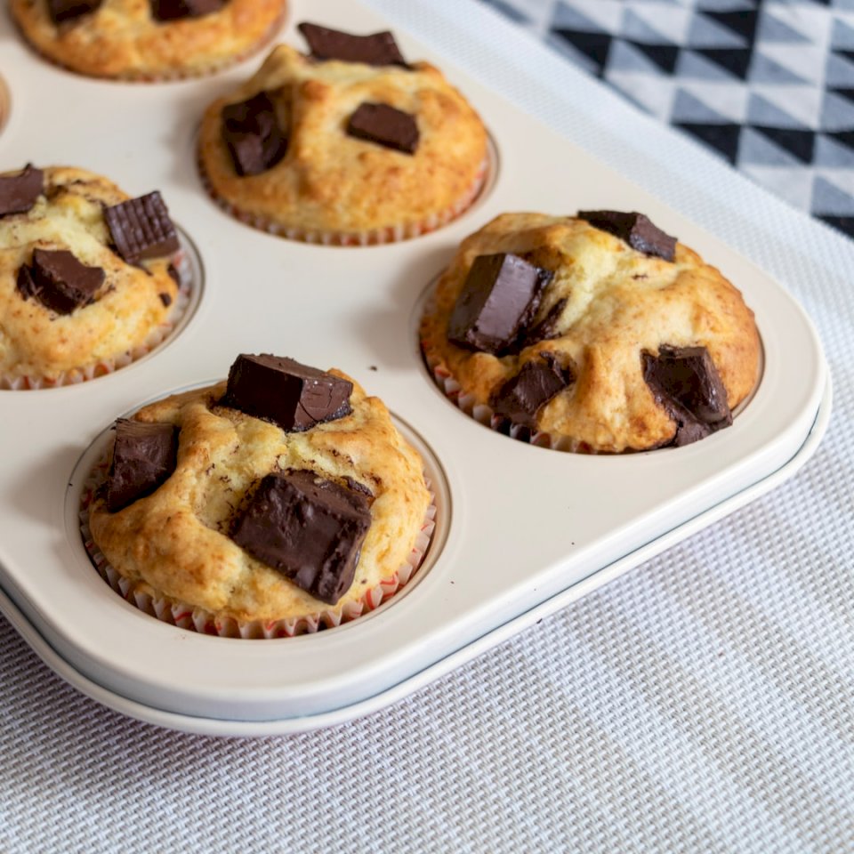 Muffin de trozos de chocolate - shot rompecabezas en línea