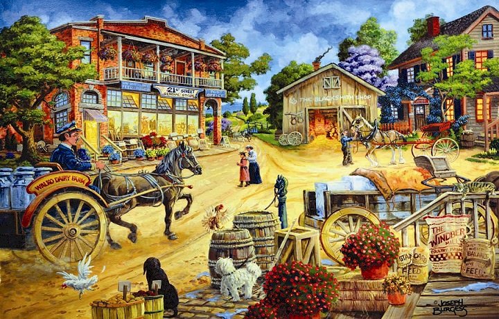 American town. online puzzle