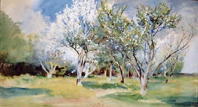 Весенний сад - Юлиан Фалт онлайн-пазл