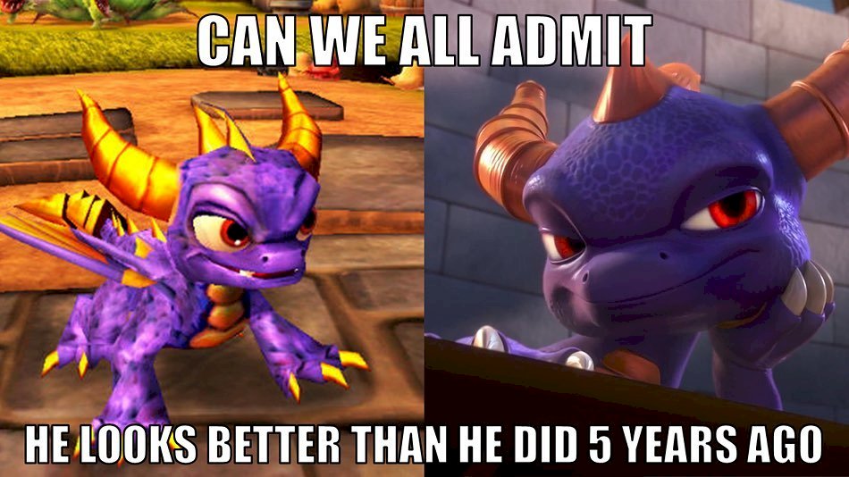Spyro das Skylander Drachen Meme Puzzlespiel online