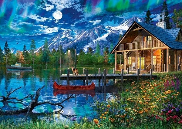 Lago di montagna. puzzle online