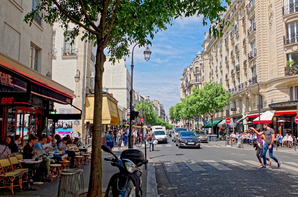 Улици на Париж онлайн пъзел