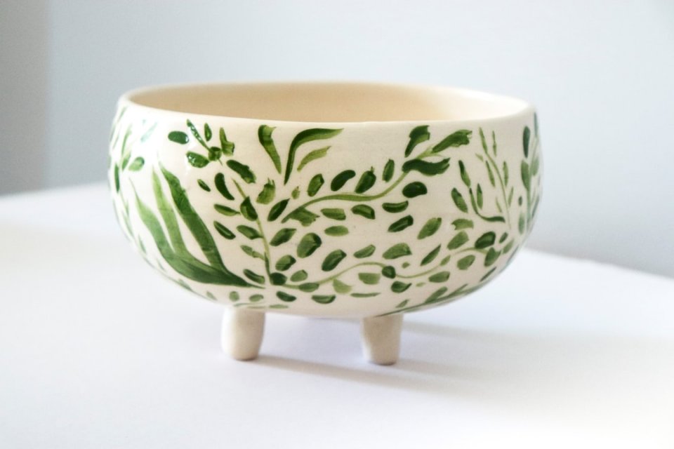 Handmålad keramik Pussel online