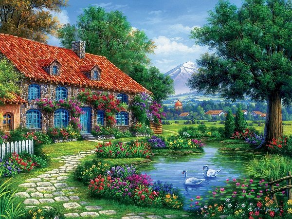 Uma paisagem encantadora. puzzle online