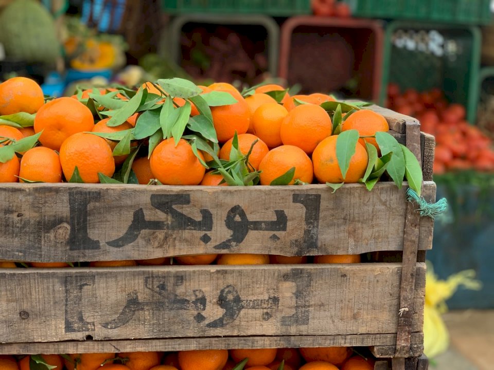 På marknaden i Marocko. Pussel online
