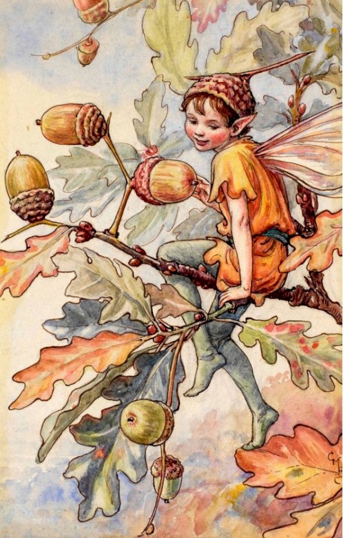 dívka motýl na lískovém ořechovém stromě онлайн пазл