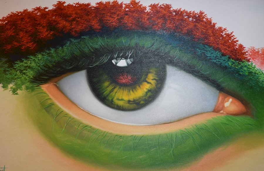 око, гледано от художника онлайн пъзел