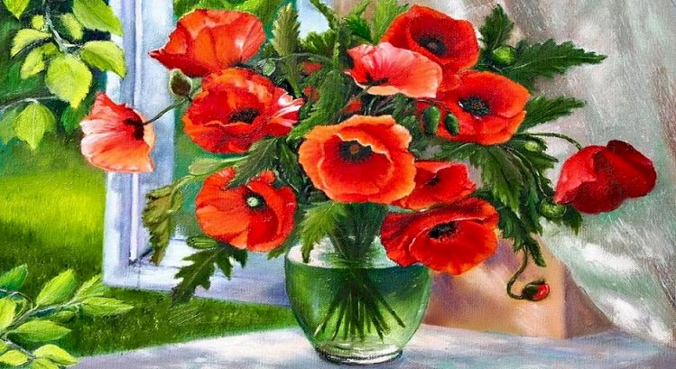 Red poppies. jigsaw puzzle online