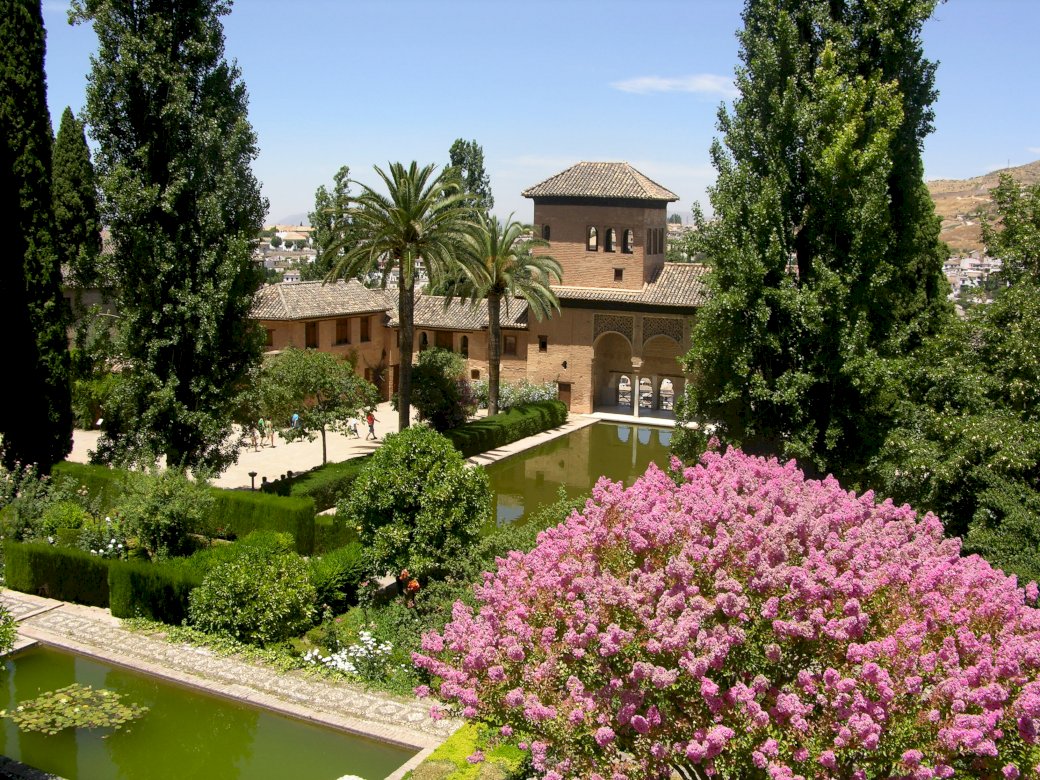Alhambra-tuinen online puzzel