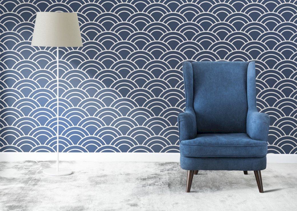 Kék fotel a nappaliban kirakós online
