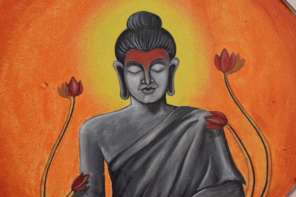 Buddhista festmény Jaipurban kirakós online