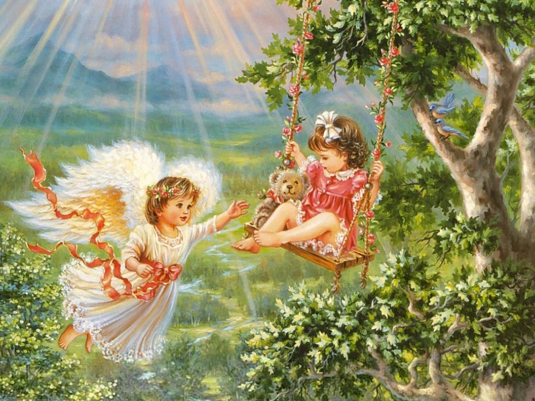 înger păzitor al unui copil frumos jigsaw puzzle online