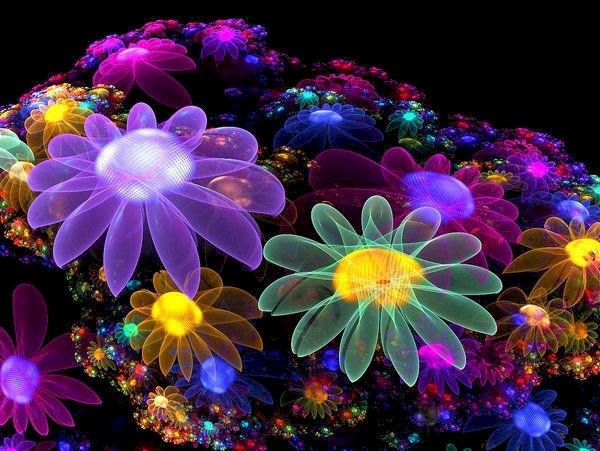 Kosmiska blommor Pussel online