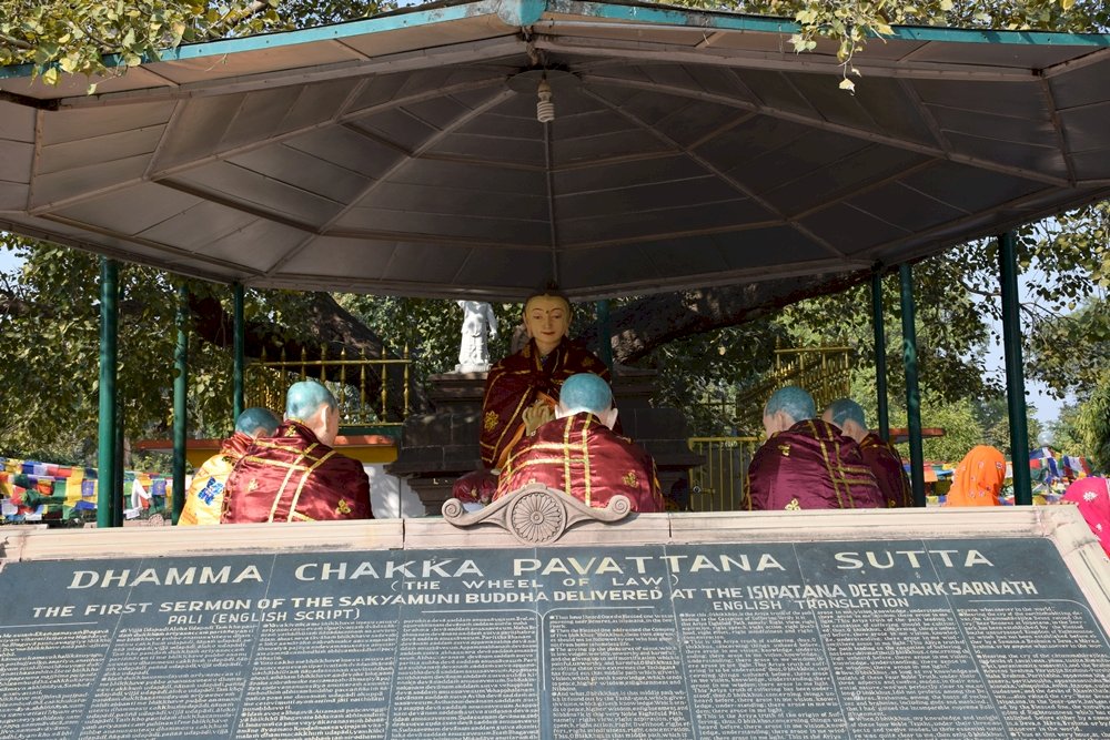 Boeddha's eerste toespraak in Sarnath legpuzzel online