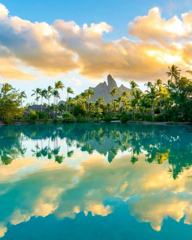 Tarde extremamente perfeita em Bora Bora puzzle online