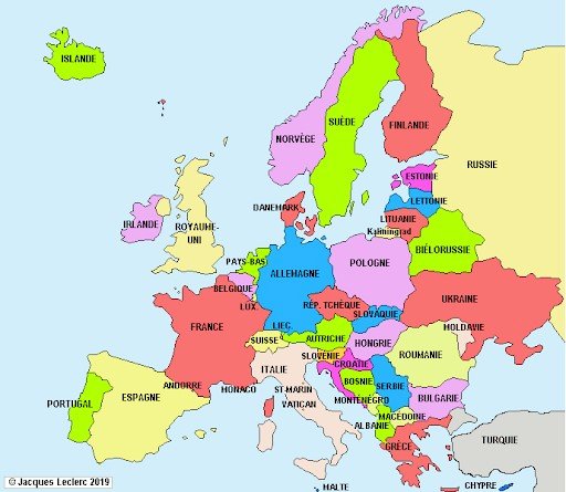 Harta Europei puzzle online