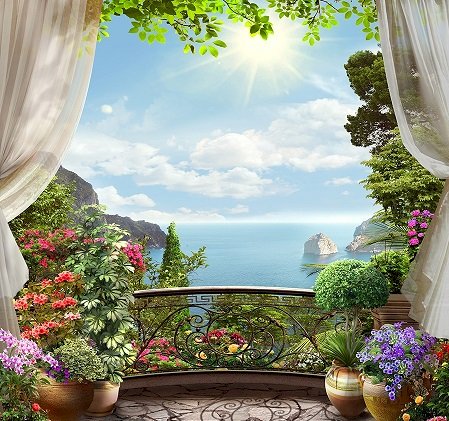 Panorama del balcone. puzzle online