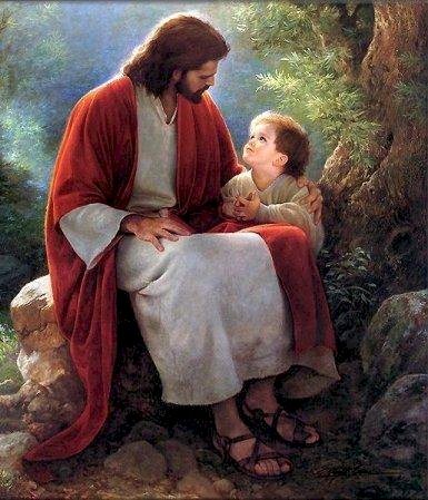 Jesus och barn pussel på nätet