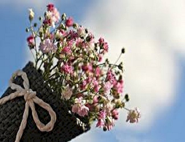 Blommor i en kanna. Pussel online