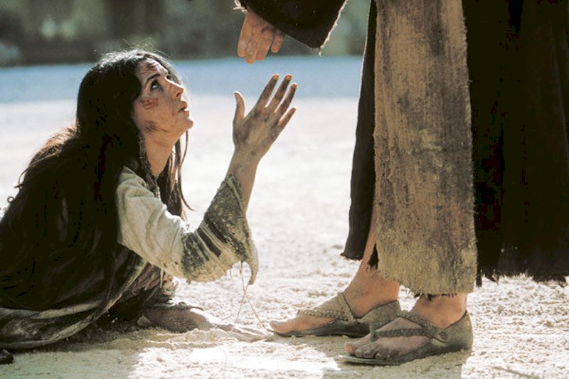 Jézus megbocsátja a nő bűneit online puzzle
