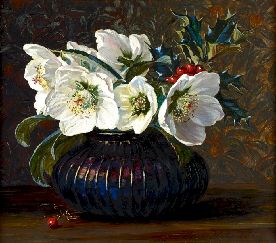 Christmas Roses, 1880 di puzzle online