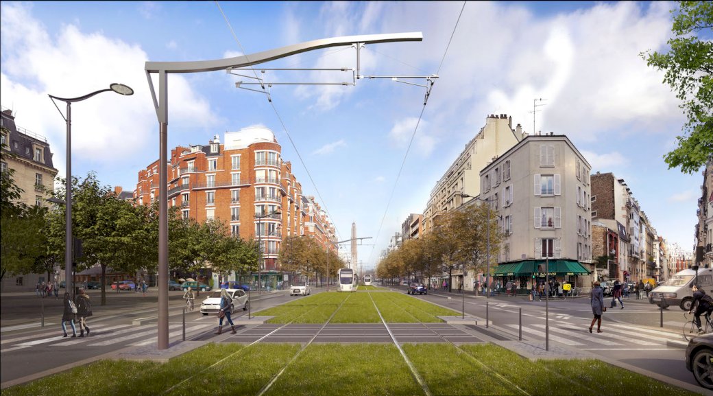 puzzle budoucí tramvaje Paris T3b skládačky online
