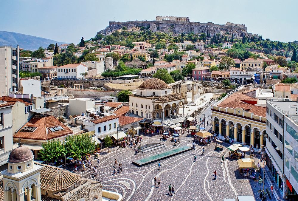 Όμορφη ελληνική πόλη παζλ online