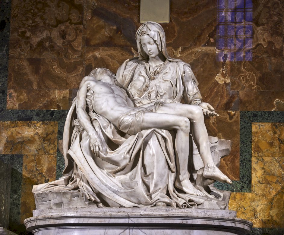 Michelangelo's Pieta pussel på nätet