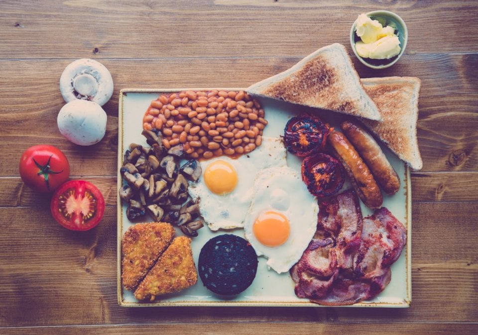 Desayuno clásico completo en inglés rompecabezas en línea