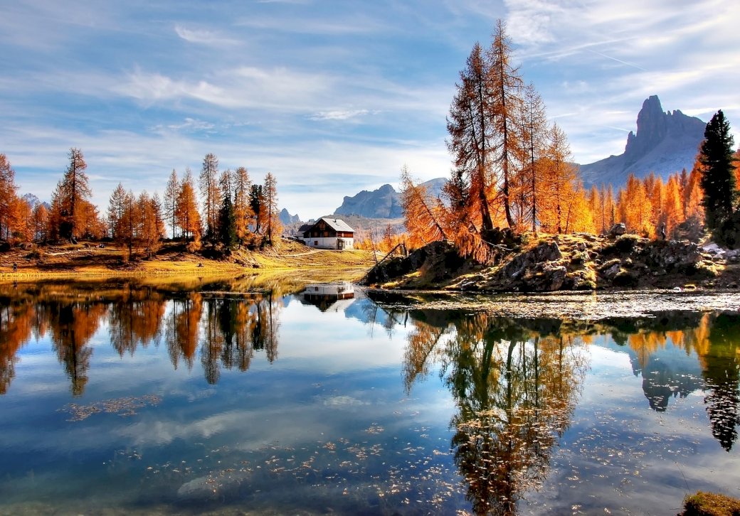 panorama pohoří Dolomity skládačky online