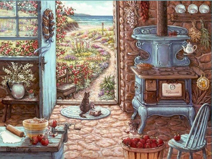 Interni dipinti. puzzle online