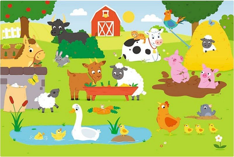 Animale în mediul rural jigsaw puzzle online