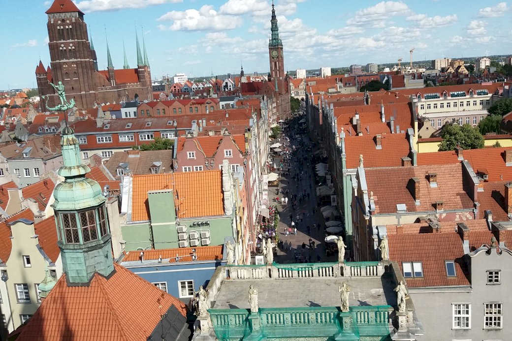 Vista de Gdansk desde la torre rompecabezas en línea
