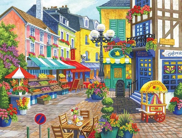 A colorful town. jigsaw puzzle online