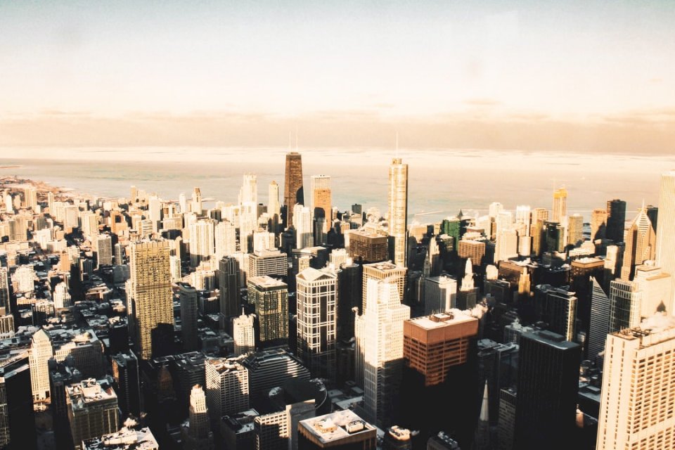Skyline von Chicago Online-Puzzle
