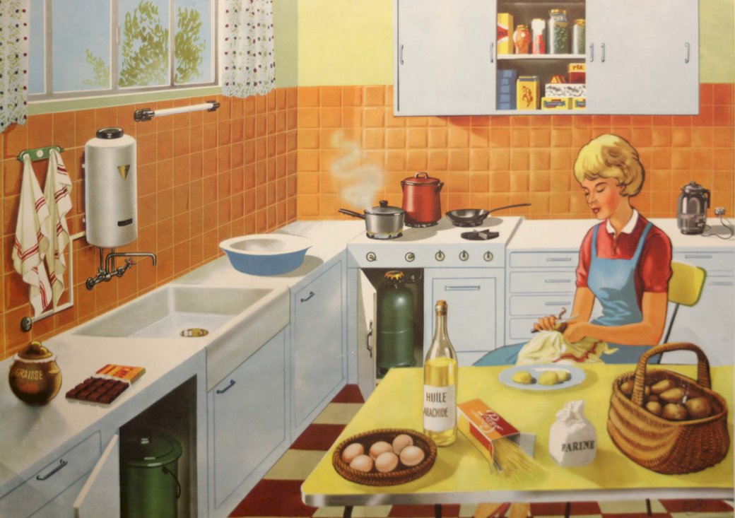 Κουζίνα της δεκαετίας του 1960 online παζλ