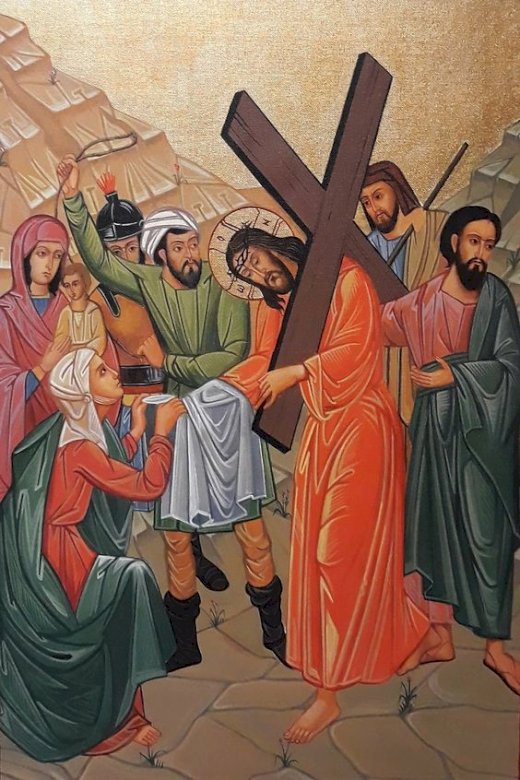Jesús lleva la cruz rompecabezas en línea