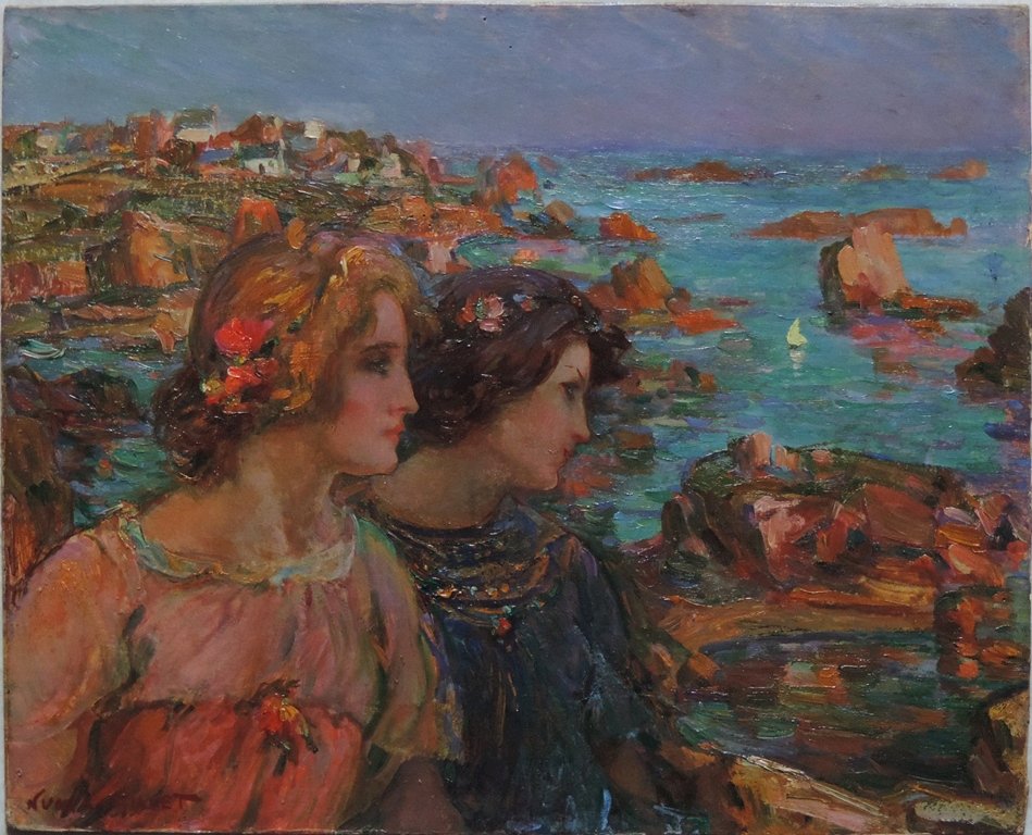 Two women by the sea online puzzle