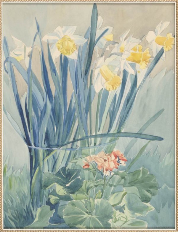 Daffodils in a glass vase online puzzle