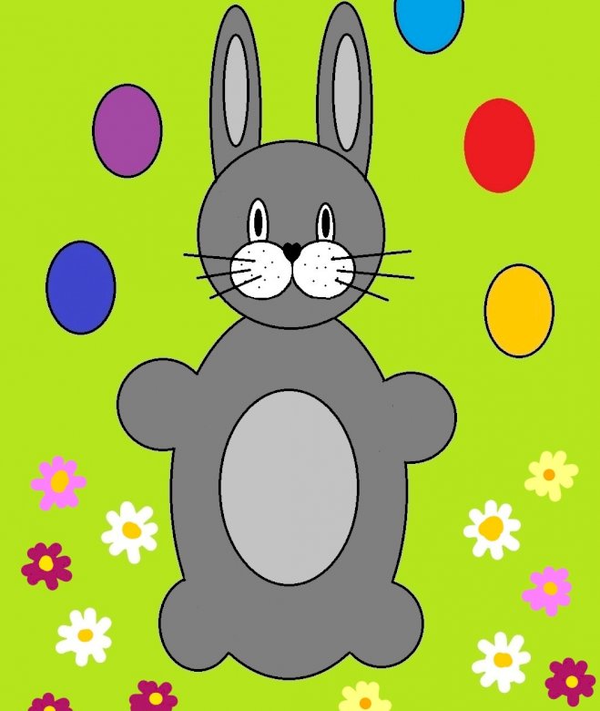 hare juggling Easter eggs online puzzle