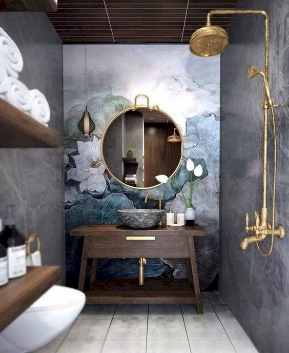 Ванна кімната в сірих тонах пазл онлайн